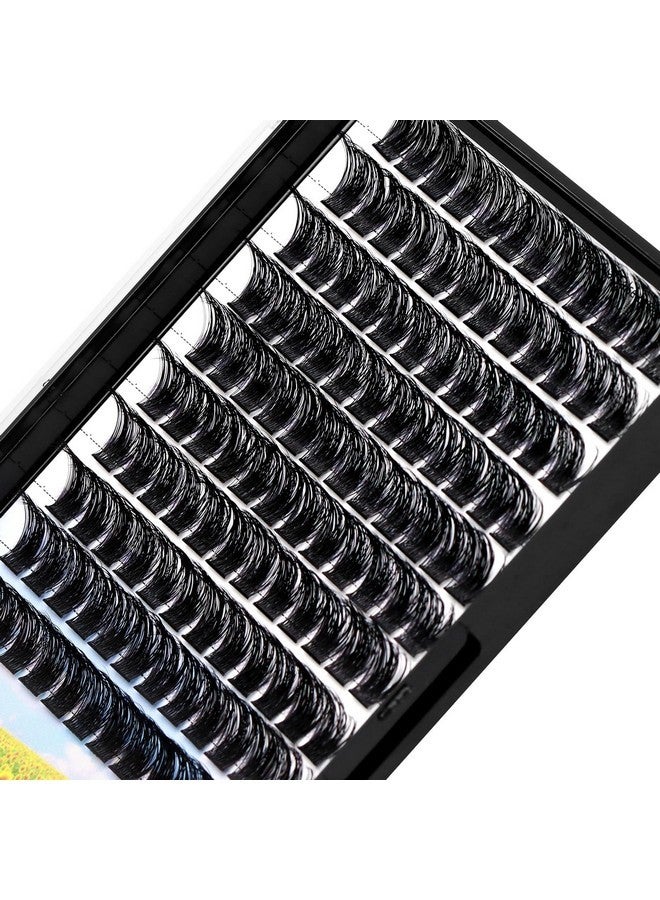 Hannahool Handmade D Curl 10-20Mm To Choose 120Pcs Natural Long Individual Thick Base Cluster Eyelashes Dramatic Look Diy Volume Eye Lashes Extensions (18Mm) - Image 2