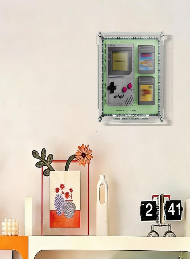 DALDED Acrylic Display Case Compatible with Lego Super Mario 72046 Game Boy, Wall Mount & Tabletop Storage Box with Magnetic Door, Transparency Acrylic Dust-Proof Cover for Collectors (Model not Included) - Image 4