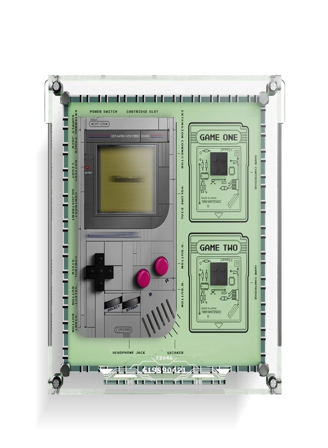 DALDED Acrylic Display Case Compatible with Lego Super Mario 72046 Game Boy, Wall Mount & Tabletop Storage Box with Magnetic Door, Transparency Acrylic Dust-Proof Cover for Collectors (Model not Included) - Image 1
