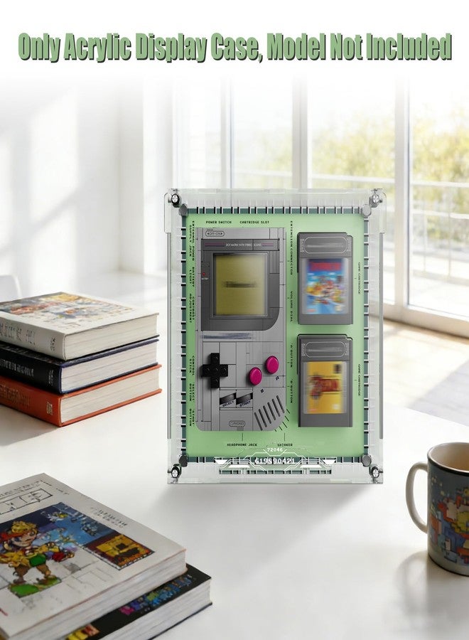 DALDED Acrylic Display Case Compatible with Lego Super Mario 72046 Game Boy, Wall Mount & Tabletop Storage Box with Magnetic Door, Transparency Acrylic Dust-Proof Cover for Collectors (Model not Included) - Image 2