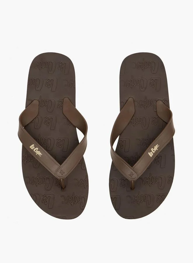 لي كوبر Men Logo Embossed Flip Flops