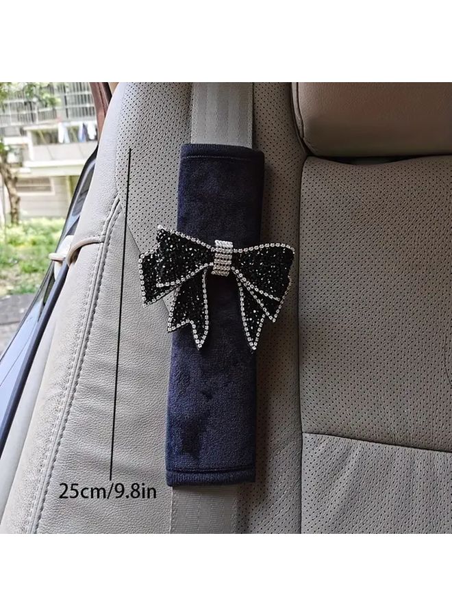 1 Pc Half Knot Car Seat Belt Shoulder Pads Decorative Women Car Interior Accessory - Image 2