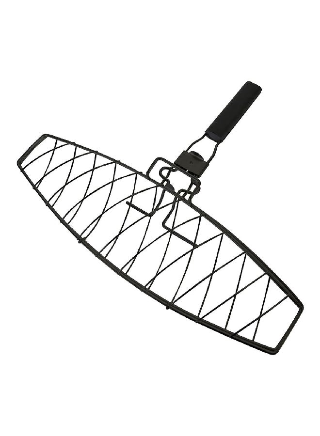 Grill Mark Rubber Handle Fish Grill Basket Black 16 x 16.25 Inch 24015 - Image 2