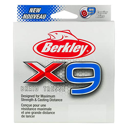 Berkley خط صيد بيركلي X9 برايد سوبرلاين، كريستال، 40 رطل اختبار | 59 رطلC | 27.0 كجم، 328 ياردة | 300 متر، مناسب للمياه العذبة والمالحة - Image 1