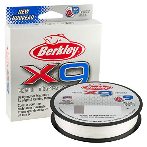 Berkley خط صيد بيركلي X9 برايد سوبرلاين، كريستال، 40 رطل اختبار | 59 رطلC | 27.0 كجم، 328 ياردة | 300 متر، مناسب للمياه العذبة والمالحة - Image 5