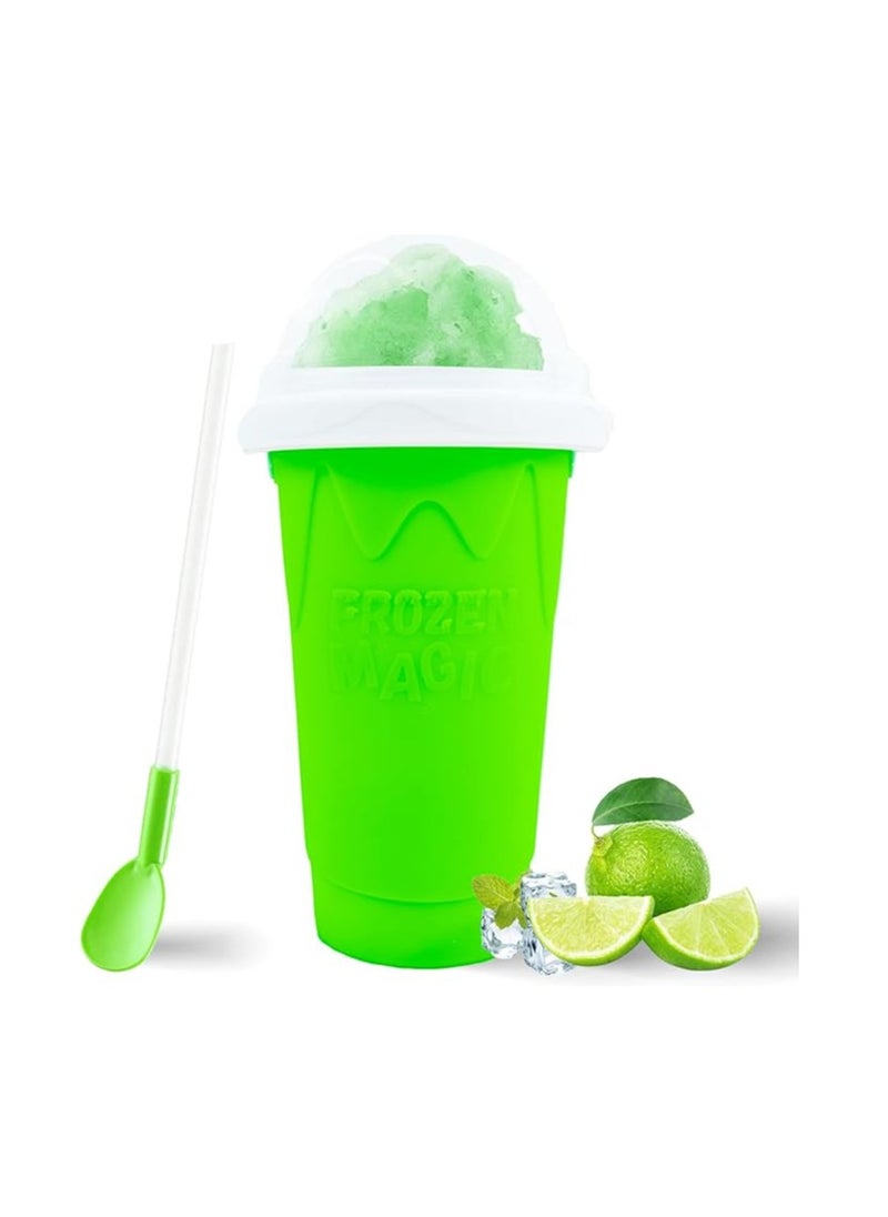 Cool Baby Smoothie Making Cup Quick Freezing Magic Smoothie Cup Portable Squeeze Ice Cup Smoothie Making Cup with Spoon and Straw  - Image 3