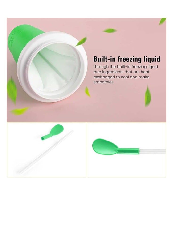 Cool Baby Smoothie Making Cup Quick Freezing Magic Smoothie Cup Portable Squeeze Ice Cup Smoothie Making Cup with Spoon and Straw  - Image 4