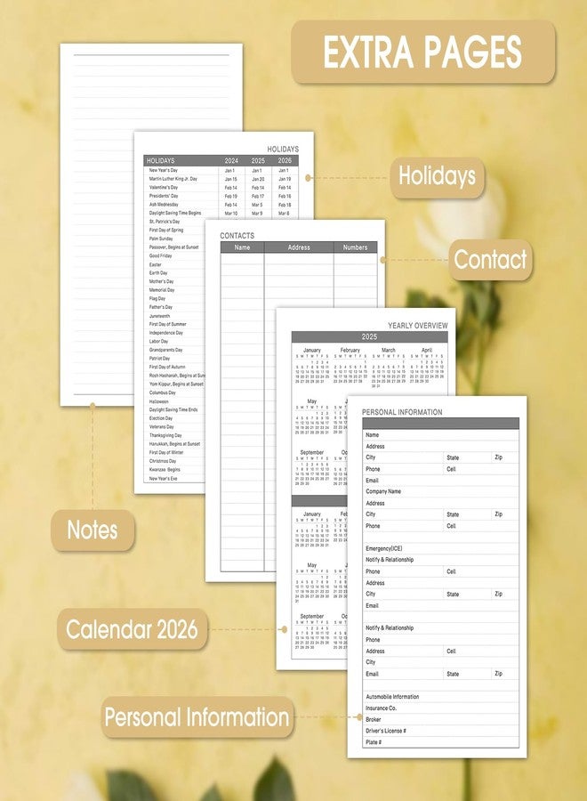 Ymumuda Academic Planner 2026,Weekly and Monthly Calendar Planner (Jan. 2026-Dec. 2026),8.5"×6.4",Hardcover Teacher School Supplies,Premium Thick Paper,Planners for School/Work Office, Kraft Paper - Image 4