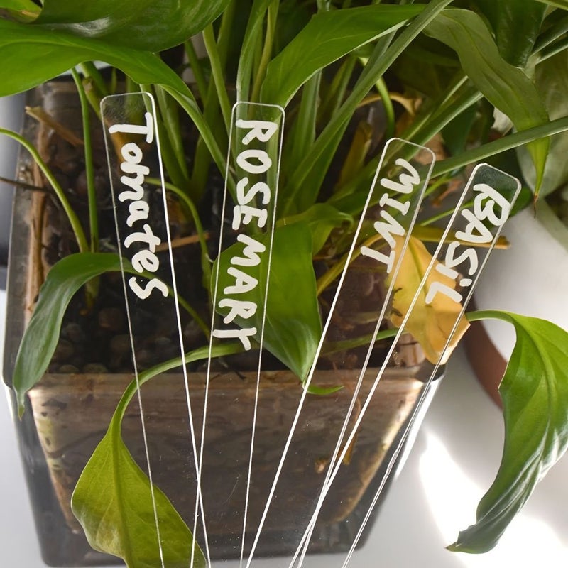 10 Pcs Acrylic Transparent Outdoor Plant Labels Blank Diy Garden Vegetable Classification Identifier Tags - Image 2