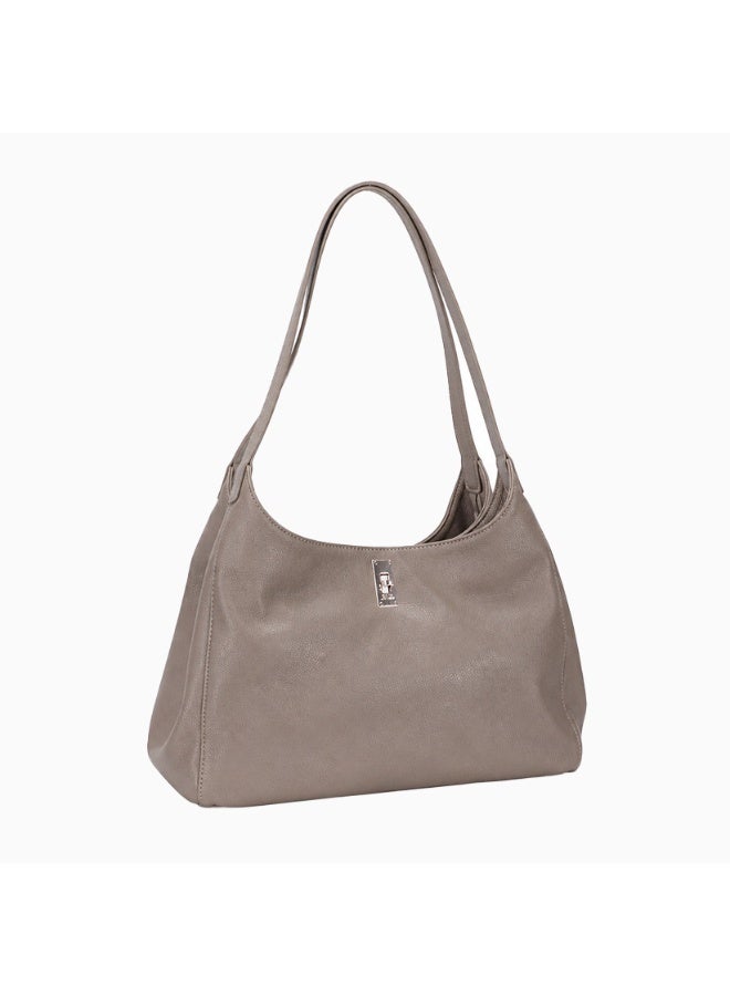 David Jones Leather handbag and shoulder bag made by france- The new 2026 hobo bag for women- Modern loos style bag with lock model cm7695 - Image 1