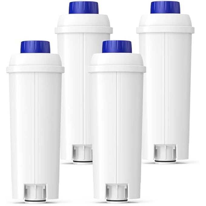 Beckacher Dlsc002 Water Filter Replacement Compatible With Delonghi Coffee Machine Filter Activated Carbon Softener For DeLonghi Magnifica Evo Dinamica Eletta Ecam Esam Etam Bco410420 Ec680800 4 Pack - Image 1