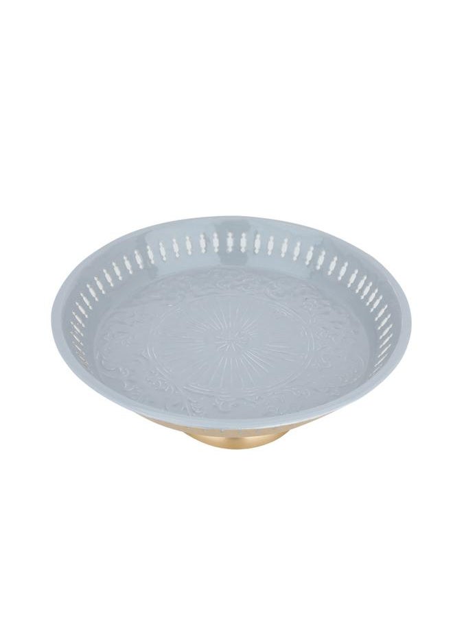 Alsaif Steel Serving Stand 26 X 26 X 9 Cm Round Base Gold  - Image 2