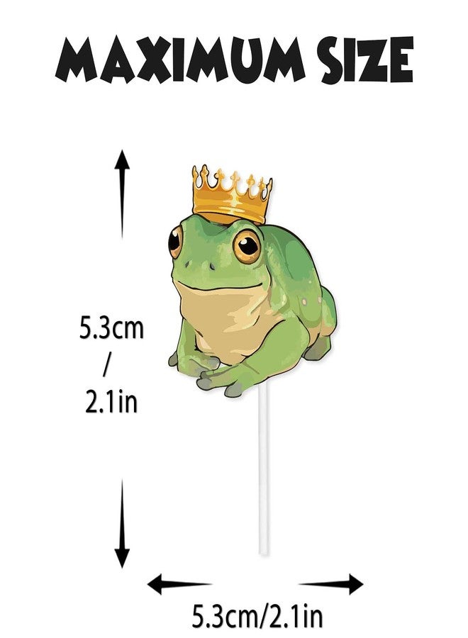 LETLIMIT 18pcs Glitter Frog Dessert Cupcake Topper Baby Show Theme Decor Supplies Girls Boys Happy Birthday Party Decorations - Image 4