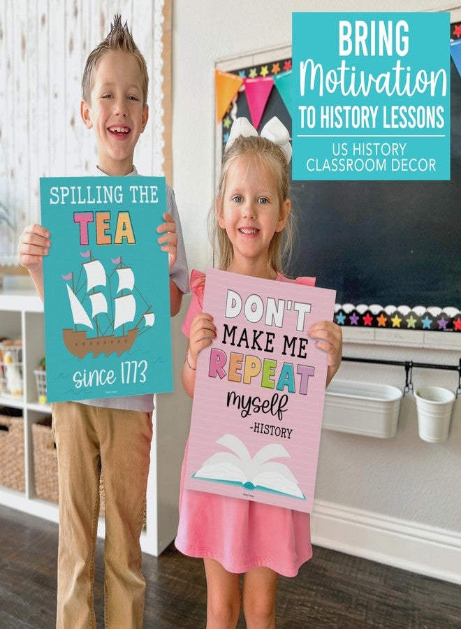Hadley Designs 6 Colorful US History Classroom Decor - US History Posters, Social Studies Classroom Decorations, History Teacher Supplies, Social Studies Posters, World History Posters For Classroom High School - Image 2