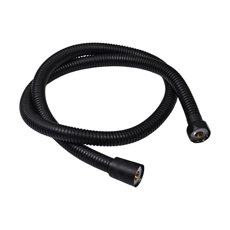 Prem Tiles Heavy Duty Stainless Steel Flexible Shower Hose Pipe with Brass Inserts Hand Shower Tube High Pressure Explodeproof Perfect for High Rise Flat House and Office 1 Mtr Black - Image 2