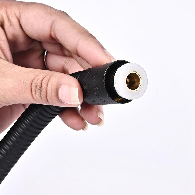 Prem Tiles Heavy Duty Stainless Steel Flexible Shower Hose Pipe with Brass Inserts Hand Shower Tube High Pressure Explodeproof Perfect for High Rise Flat House and Office 1 Mtr Black - Image 3