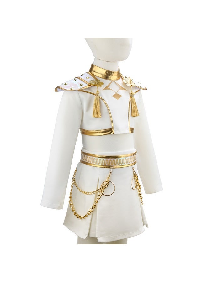 Halamodo K-POP Girls Demon Hunters Group Zoey Cosplay Costume Set, Idol Stage Outfit, Role-Play Party Costume, Halloween Party & Performance Set, For Stage Performances, Theme Parties, Talent Shows And Various Occasions ,For Ages 8 Children's Performance Outfit, One Size - Image 4