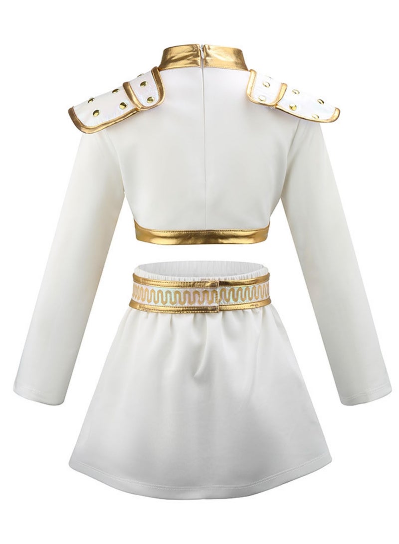 Halamodo K-POP Girls Demon Hunters Group Zoey Cosplay Costume Set, Idol Stage Outfit, Role-Play Party Costume, Halloween Party & Performance Set, For Stage Performances, Theme Parties, Talent Shows And Various Occasions ,For Ages 8 Children's Performance Outfit, One Size - Image 3