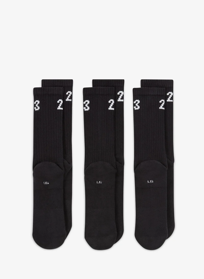 Jordan  3 Pack Jordan Essential Crew Socks  | Best Price UAE