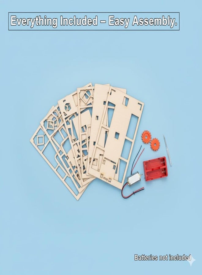 SUNBEET STEM Paddle Wheel Boat Building Kit - DIY Science Experiment Set for Kids - Educational Motorized Wooden Boat Craft - Learning Physics & Engineering Ages (Paddle Steamer) - Image 2