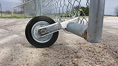 Mofeez Gate Wheel for Metal Swing Gate with 1-5/8" Thru 2" Gate Frames, Gate Support Wheel for Chain Link Fence, Prevent Gate from Dragging - Image 1