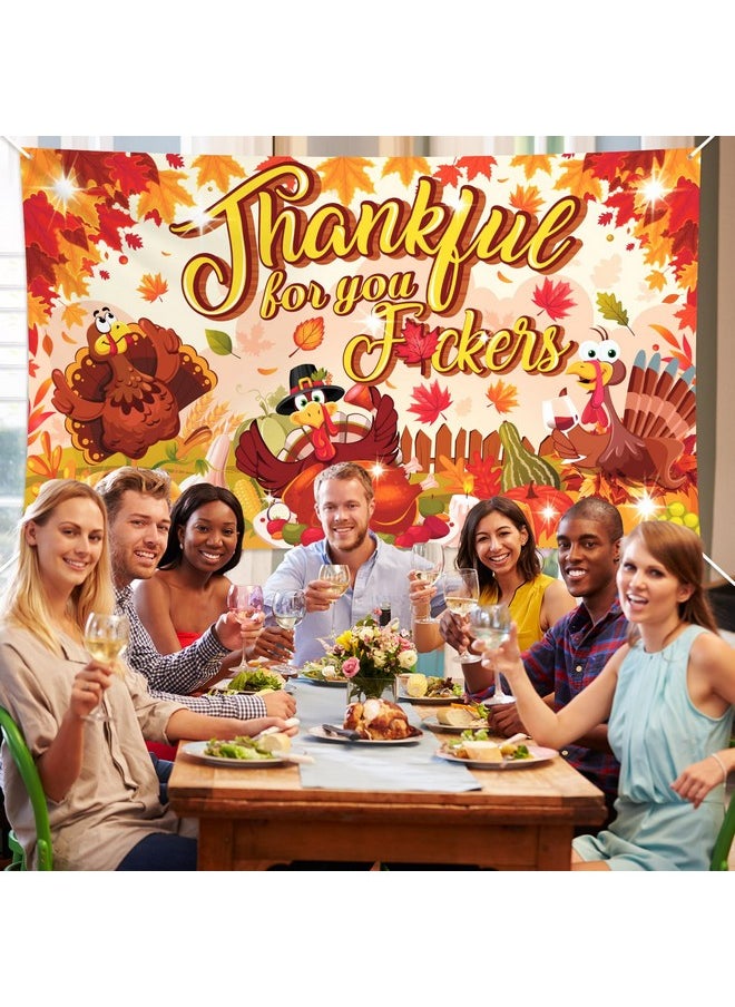 Fun Friendsgiving Party Banner, Thankful For You Friends Background Banner For Friends Thanksgiving Party Decoration Photo Supplies, Thanksgiving Maple Leaf Turkey Hanging Banner - pzsku/Z05C5C2C1B251A31212F7Z/45/_/1734347199/d4c3964d-7ca0-4068-98bd-0805c4f86c42