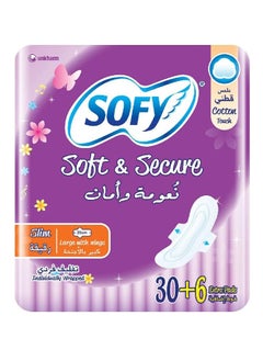 Sofy Soft and Secure Slim Large with Wings 30+6 Pads Set  - Image 1
