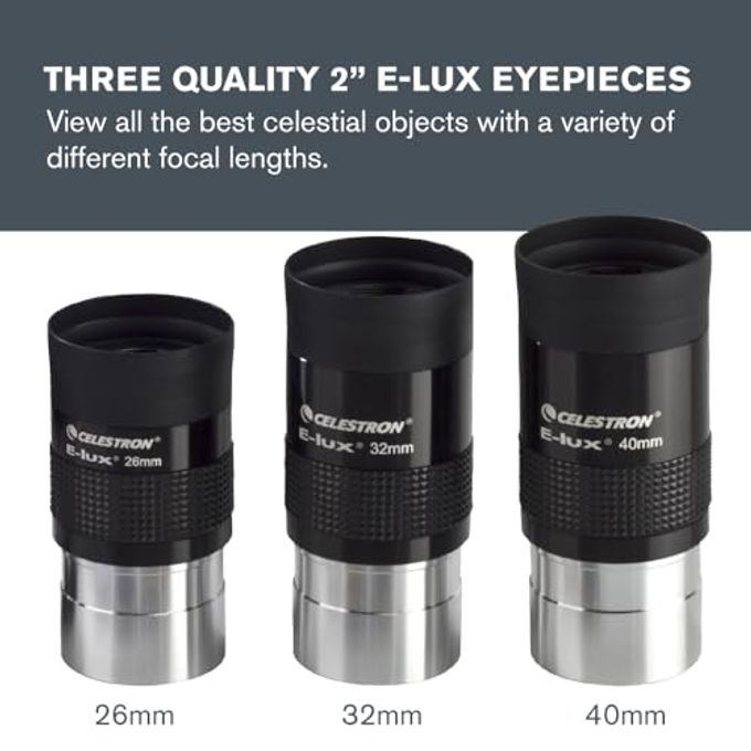 Celestron 2 Eyepiece And Filter Accessory Kit  12 Piece Telescope Accessory Set  E-Lux Telescope Eyepiece  Barlow Lens  Colored Filters  Diagonals  Sturdy Metal Carry Case - Image 5