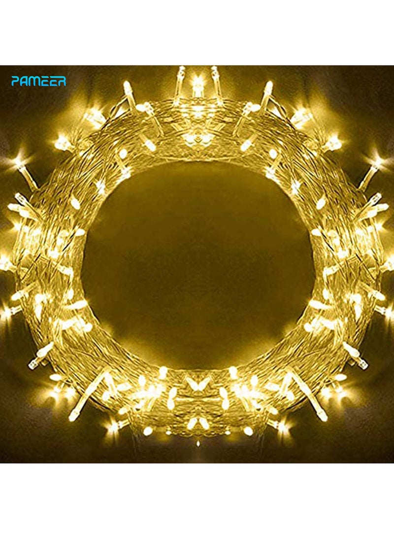 بامير أبيض دافئ 49 متر 490 LED سلسلة أضواء سلك أبيض شريط LED ديكور منزلي لعيد الميلاد وعيد رمضان وديوالي وحفلات الزفاف الديكور صندوق وضع واحد زر التحكم في إيقاف التشغيل - Image 2