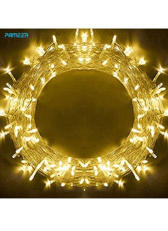 بامير أبيض دافئ 49 متر 490 LED سلسلة أضواء سلك أبيض شريط LED ديكور منزلي لعيد الميلاد وعيد رمضان وديوالي وحفلات الزفاف الديكور صندوق وضع واحد زر التحكم في إيقاف التشغيل  - Image 1