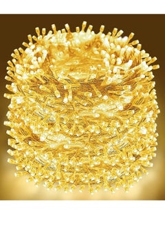 بامير أبيض دافئ 49 متر 490 LED سلسلة أضواء سلك أبيض شريط LED ديكور منزلي لعيد الميلاد وعيد رمضان وديوالي وحفلات الزفاف الديكور صندوق وضع واحد زر التحكم في إيقاف التشغيل  - Image 2