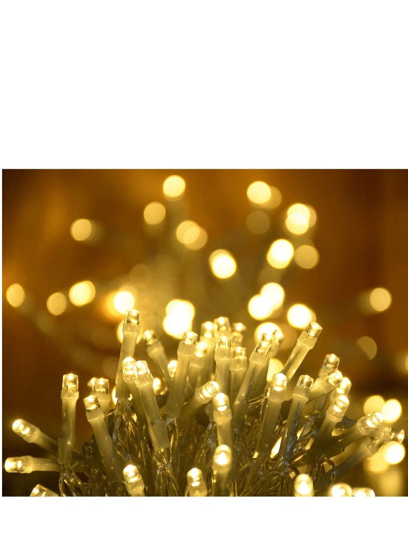 PAMEER Warm White 49mtr 490 LEDs String Lights White Wire Plug-in Home Decorative LED Strip for Christmas EID Ramadan Diwali and Wedding Parties Decoration Single Mode Box Button Control ON OFF  - Image 5