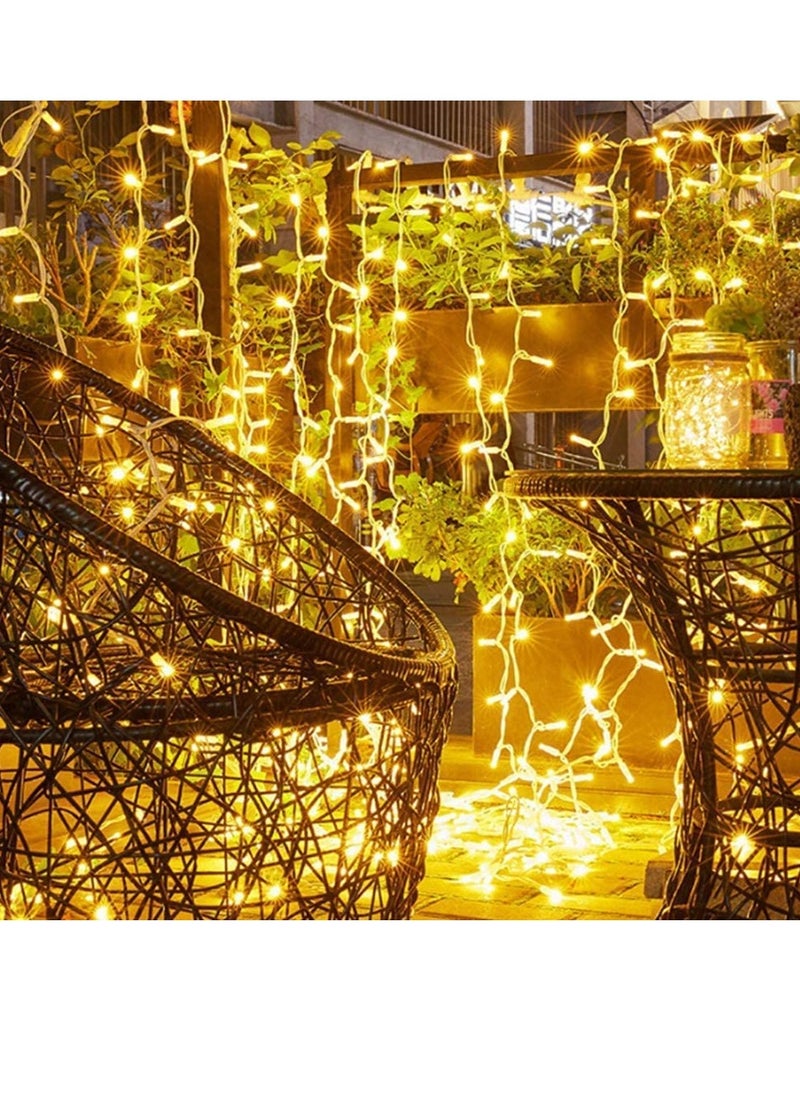 PAMEER Warm White 49mtr 490 LEDs String Lights White Wire Plug-in Home Decorative LED Strip for Christmas EID Ramadan Diwali and Wedding Parties Decoration Single Mode Box Button Control ON OFF  - Image 4