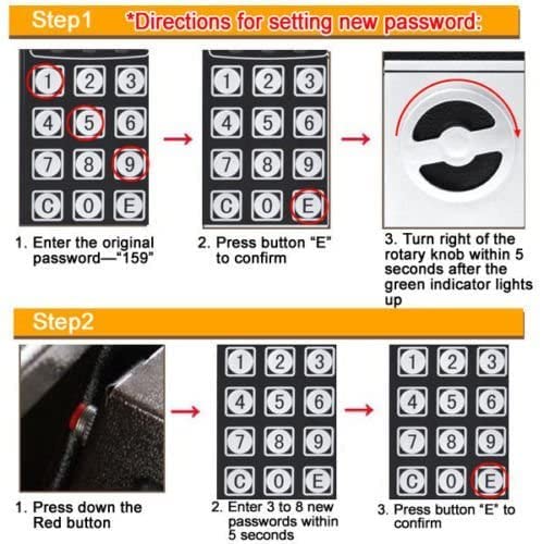 Ritmo Fireproof Small Safe Box with Fireproof Money Bag Mini Fireproof Safe with Digital Keypad 2 Keys Hidden Lock Box for Kids Home Hotels Business Passport Handgun Medication - Image 4