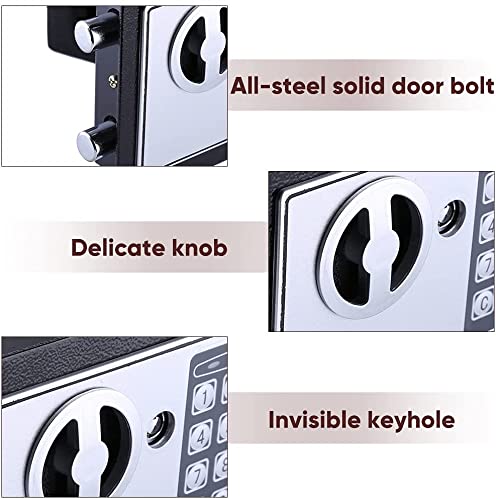 Ritmo Fireproof Small Safe Box with Fireproof Money Bag Mini Fireproof Safe with Digital Keypad 2 Keys Hidden Lock Box for Kids Home Hotels Business Passport Handgun Medication - Image 2