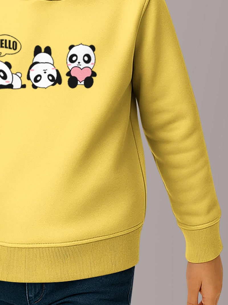 HELLCAT Trendy Cotton Blend Hoodie Sweatshirt for Girls - Pack of 2_Blue, Yellow_3-4Years - Image 5