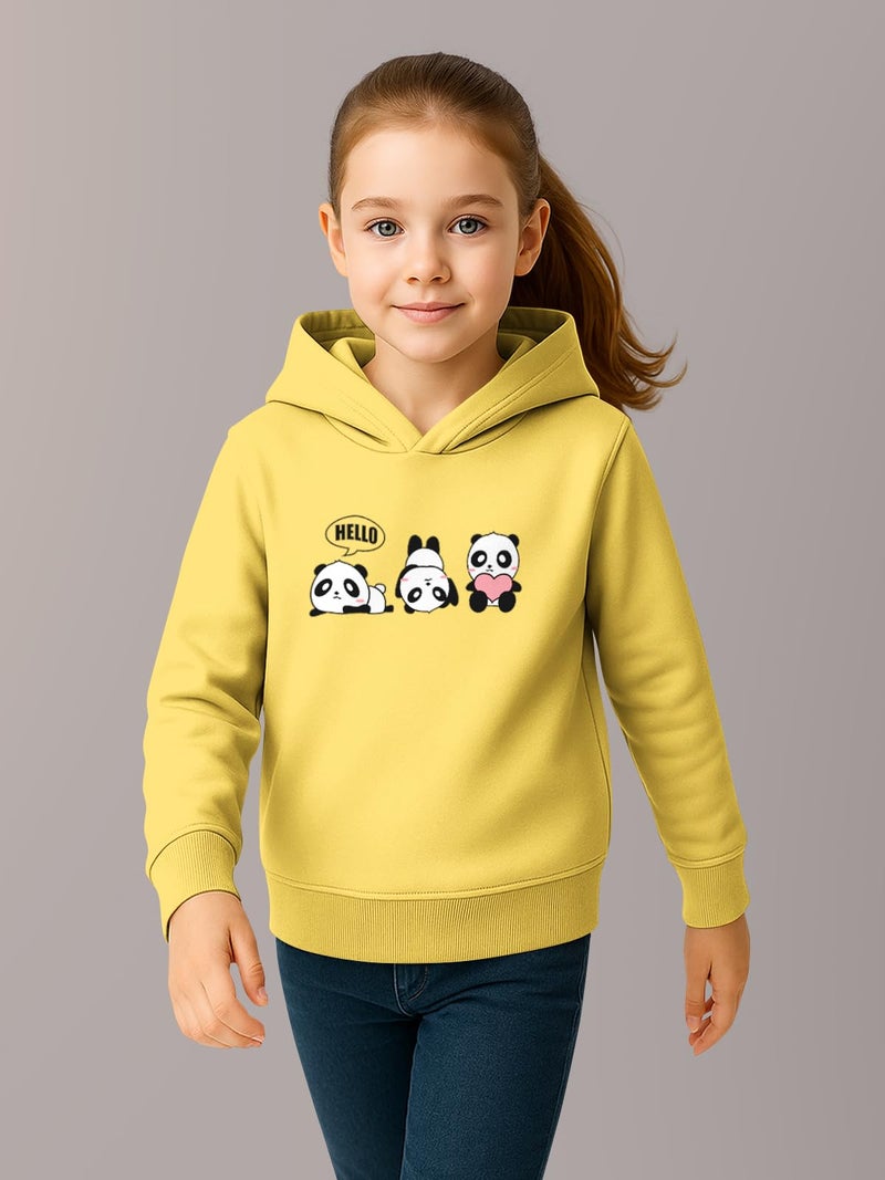 HELLCAT Trendy Cotton Blend Hoodie Sweatshirt for Girls - Pack of 2_Blue, Yellow_3-4Years - Image 3