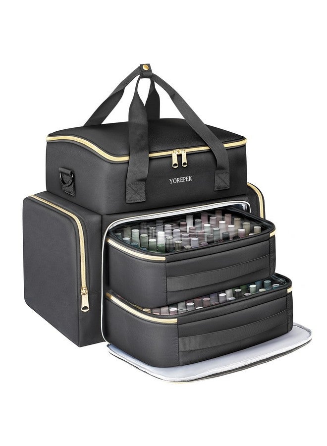 Yorepek YOREPEK Extra Large Nail Polish Organizer Case Holds 96 to 100+ Bottles (15ml/0.5 fl.oz) Nail Lamp, Nail Polish Travel Case Bag with 2 Removable Pouches Fits Nail Suppiles, Gift for Manicurist, Grils  - Image 1