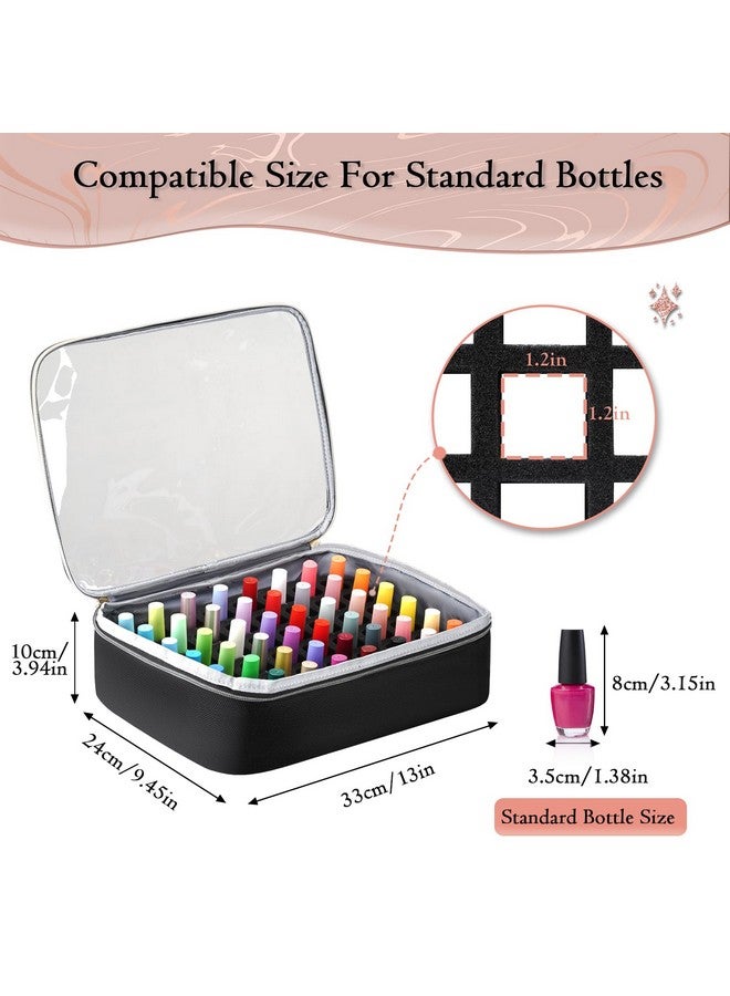 Yorepek YOREPEK Extra Large Nail Polish Organizer Case Holds 96 to 100+ Bottles (15ml/0.5 fl.oz) Nail Lamp, Nail Polish Travel Case Bag with 2 Removable Pouches Fits Nail Suppiles, Gift for Manicurist, Grils  - Image 3