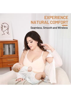 SEEDNUR SEEDNUR Classic Ultra Soft Seamless, Smooth and Wireless Women Nursing Bra Push Up Feeding Jelly Strip Technology, versatile for every occasion Pregnancy and Breastfeeding  - Image 3