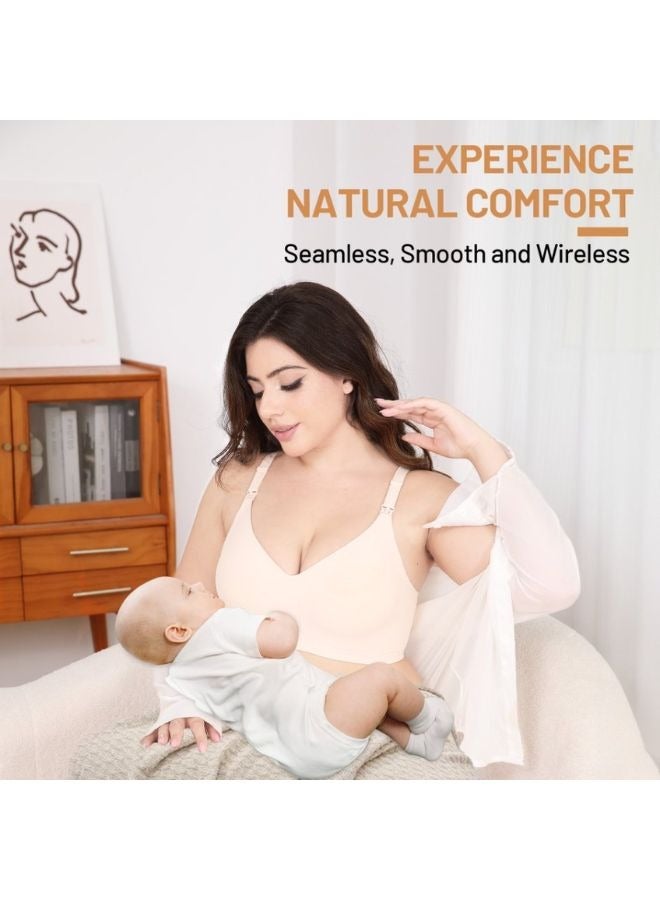SEEDNUR SEEDNUR Classic Ultra Soft Seamless, Smooth and Wireless Women Nursing Bra Push Up Feeding Jelly Strip Technology, versatile for every occasion Pregnancy and Breastfeeding  - Image 3
