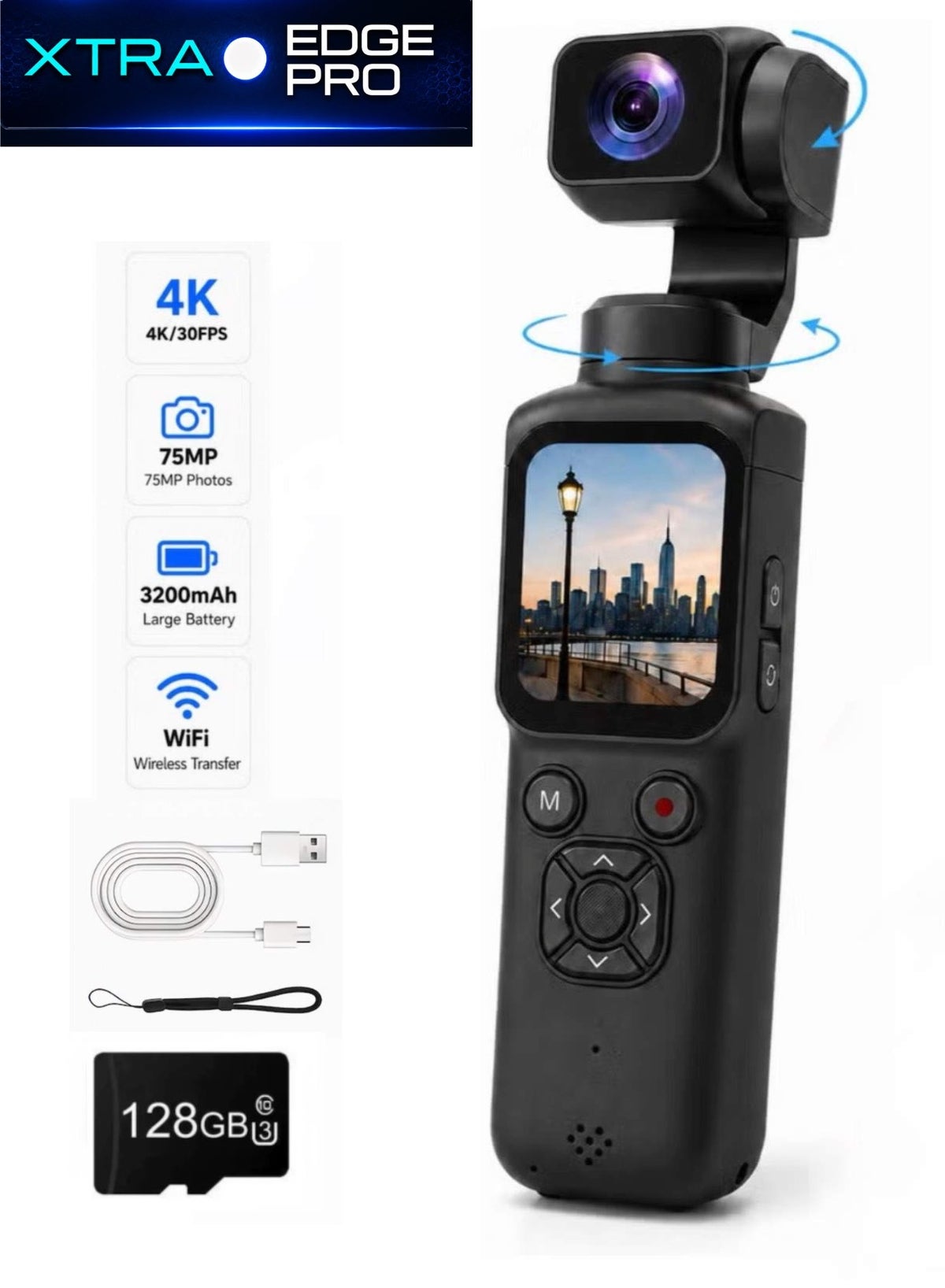 Xtra Edge Xtra Edge 4k Pocket Vlogging Camera 128GB Z05C61210AF78EF388192Z