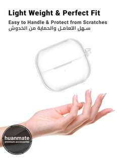 huanmate Samsung Galaxy Buds 3 Pro Silicone Case Cover - Clear - Made with Soft Silicone, Lightweight & Durable - Stylish Design, Accurate Cut-outs, Easy Installation & Removal  - Image 3