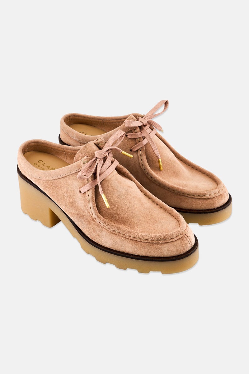 clarks Women Standard Wallablock Lo Slip On Suede Clogs, Dusty Pink - Image 1