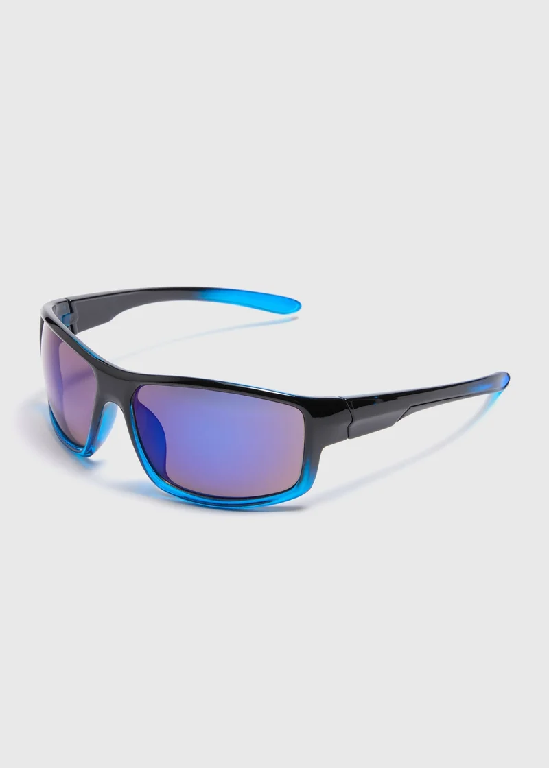 Matalan Black Sports Wrap Sunglasses