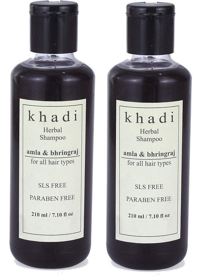 Herbal Amla And Bhringraj Shampoo Sls & Paraben Free For Hair Growth, Rosemary, Black, 210 Ml, Pack Of 2