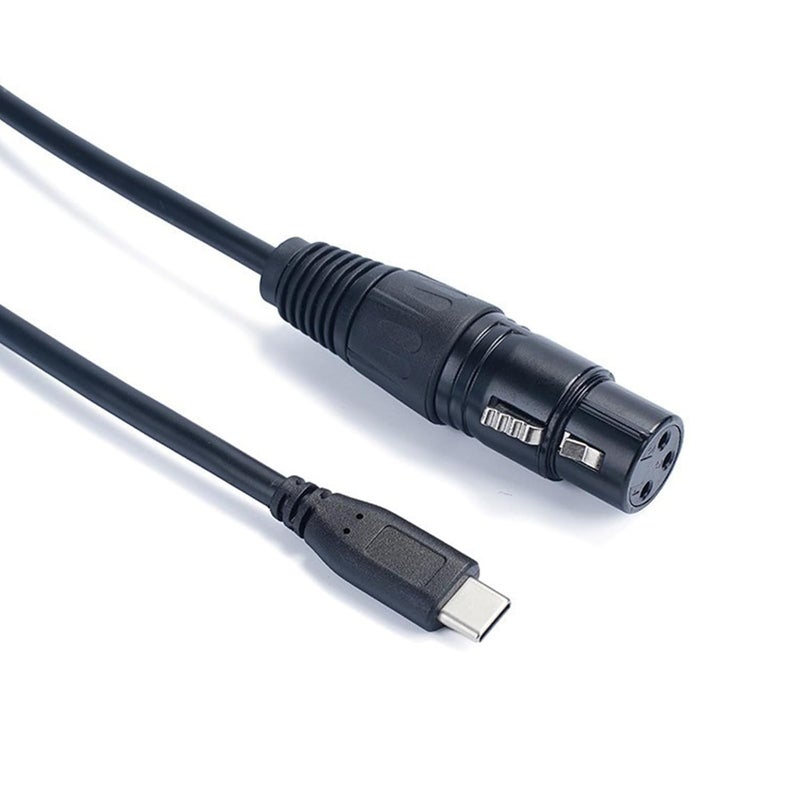 USB Type C إلى 3 Pin XLR ذكر أنثى كابل ميكروفون متوازن TYPEC نقل - Image 1