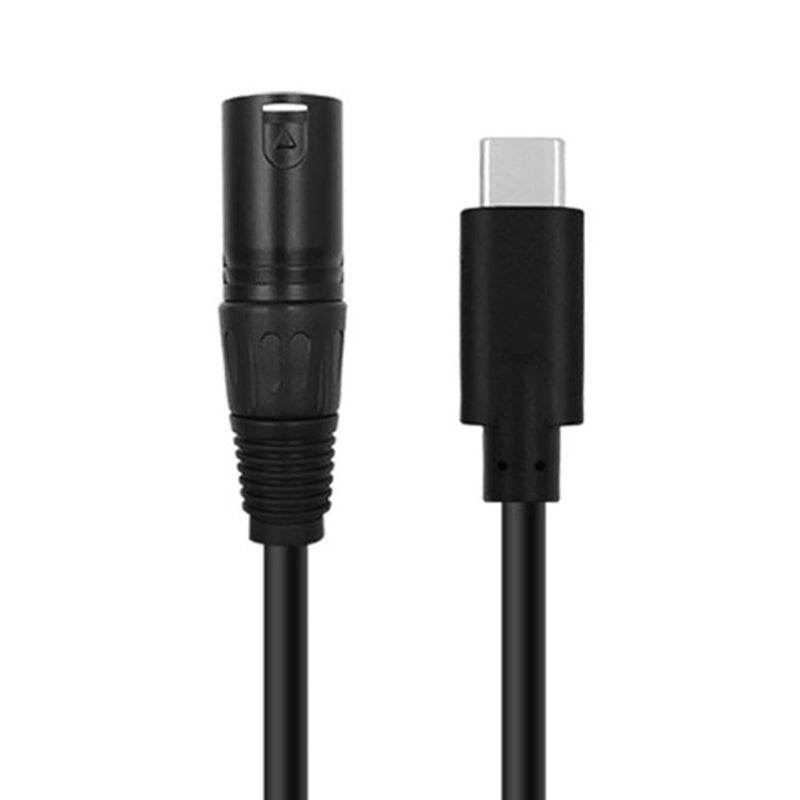 USB Type C إلى 3 Pin XLR ذكر أنثى كابل ميكروفون متوازن TYPEC نقل - Image 5