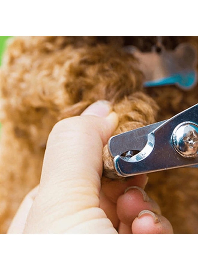 Rubik Pet Nail Clipper, Stainless Steel Nail Cutter Scissor for Cat Dog Birds Kittens Rabbits and Small Animals Grooming (Blue/White) - Image 2