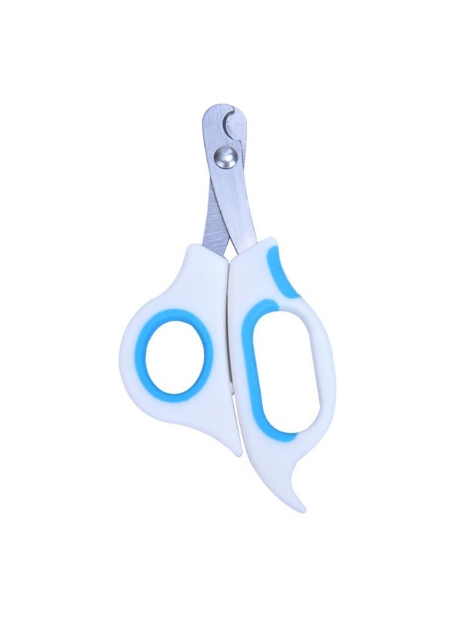 Rubik Pet Nail Clipper, Stainless Steel Nail Cutter Scissor for Cat Dog Birds Kittens Rabbits and Small Animals Grooming (Blue/White) - Image 1